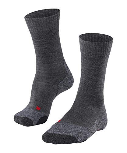 FALKE Damen Wandersocken TK2 Explore W So Wolle Funktionsmaterial antiblasen dick 1 Paar, Grau Asphalt Melange 3180, 37-38 im Sale