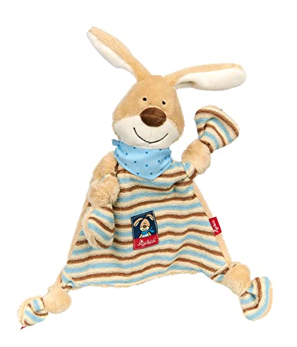 SIGIKID 47893 Comforter Rabbit Semmel Bunny Girls and Boys Baby Toy Recommended from Birth Blue/Beige on Sale