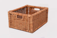 Thumbnail for VIVANNO high-quality wicker basket made of rattan in brown, sturdy and decorative, ideal for shelves and cupboards, 16 x 34 x 27 cm on sale