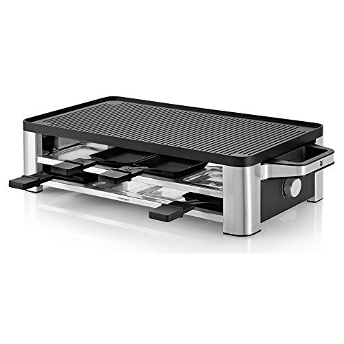 WMF Lono Raclette Grill mit Pfännchen und Schiebern, Raclette 8 Personen, 1500 W, edelstahl matt im Sale