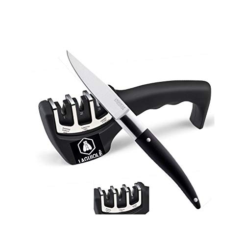 LAGUIOLE knife blade sharpener - whetstone made of hard metal, no oil or water required, only dry use. You can take it anywhere.