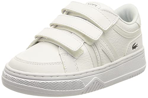 Lacoste Unisex - Baby Low-Top Sneaker L001 123 4 Sui, Toddler Low Shoes, Street Shoes, Sports Shoes, Leisure Shoes, White (21G), 21 on Sale