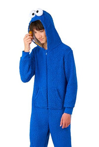 Thumbnail for OppoSuits Kinder Cookie Monster Onesie - Sesamstraße Einteiliger Schlafanzug - Lose Passform - Inklusive Taschen - Blau im Sale
