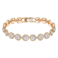 Thumbnail for Swarovski Una Angelic Bracelet, Round, White, Gold-plated on Sale
