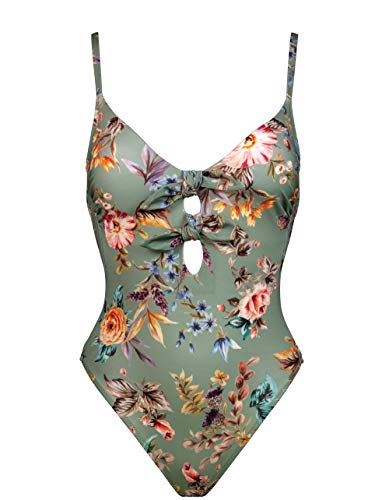 Watercult Badeanzug mit Doppelschleife (769 Vintage Garden, 40D) im Sale