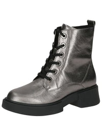 Thumbnail for CAPRICE Damen Stiefeletten zum Schnüren aus Leder mit Reißverschluss, Metallisch (Stone Metallic), EU im Sale