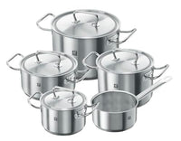 Thumbnail for Zwilling 5-piece cooking pot set with 4 lids, suitable for induction cookers, stainless steel, Twin Classic on sale
