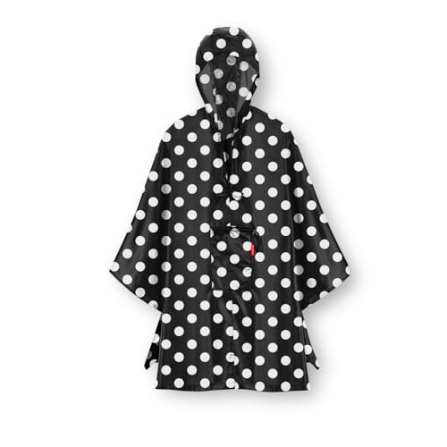 reisenthel mini maxi poncho dots white – Small rain cape made of high-quality polyester fabric – Attractive design with wide collar opening on sale