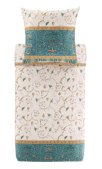 Thumbnail for Bassetti OPLONTIS bed linen + 1 pillowcase made of 100% cotton satin in the color Green V2, dimensions: 135x200 + 1 pillowcase 80x80 cm - 9331440 on sale