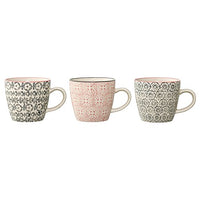 Thumbnail for Bloomingville small Cecile cups, pink gray, ceramic, set of 3, 7.5cm on sale