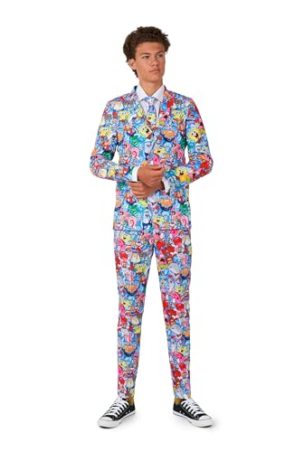OppoSuits SpongeBob-Anzug für Teen Boys - Nickelodeon-Outfit - Inklusive Blazer, Hose und Krawatte - Mehrfarbig - Größe 16 Years