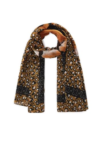 CODELLO Schal aus recyceltem Polyester mit Leoparden-Muster und -Tiger im Sale