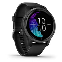 Thumbnail for Garmin venu – wasserdichte GPS-Fitness-Smartwatch mit AMOLED Display, Trainingsplänen und animierten Übungen. 20 Sport-Apps, Herzfrequenzmessung, 5 Tage Akkulaufzeit, Schiefer/Schwarz im Sale