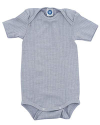 Thumbnail for Cosilana Babybody Kurzarm 91052 BW/Wolle/Seide (Natur, 62-68) im Sale