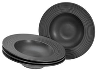 Thumbnail for CreaTable, 21821, Lava Stone black series, 4-piece tableware set, stoneware plate set, dishwasher and microwave safe, Made in Portugal on sale