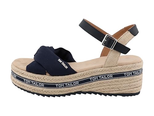 Tom Tailor Damen 7490040003 Keilsandale, Navy, EU im Sale