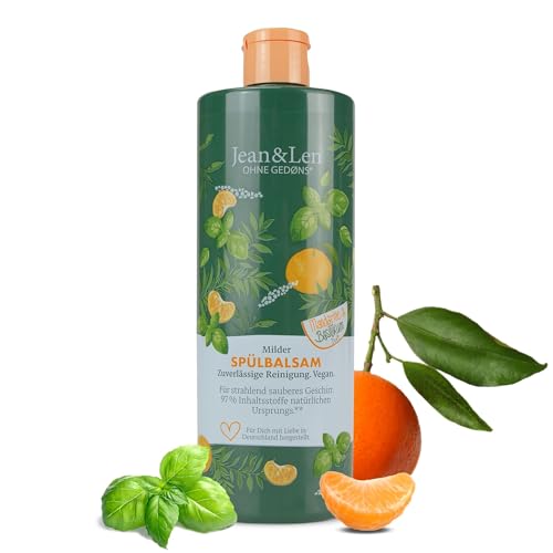 Jean & Len Spülbalsam Mandarine - Basilikum, zuverlässige Reinigung, für strahlend sauberes Geschirr, Geschirrspülmittel flüssig, ohne Mikroplastik & künstliche Farbstoffe, vegan, 500 ml im Sale