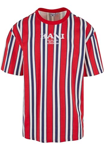 Karl Kani Herren KM241-034-1 Retro Striped Tee red/Navy/Offwhite im Sale
