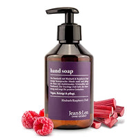Thumbnail for Jean & Len Alchimiste Rhubarb & Raspberry Hand Soap, gently cleanses and cares for hands, liquid soap in a pump dispenser for clean and well-groomed hands, fruity fragrance, paraben-free and silicone-free, vegan, 250 ml