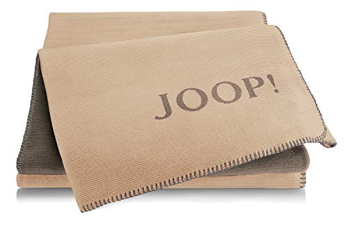 JOOP! Plaid Melange Doubleface | Cashew-Chestnut - 150 x 200 on sale