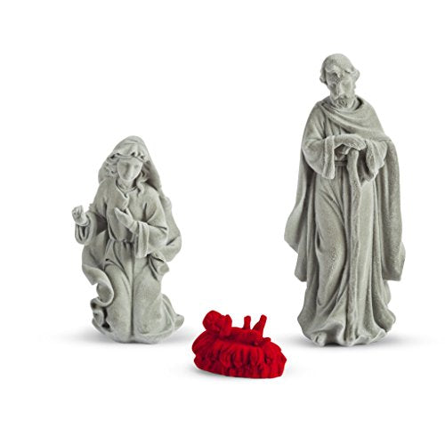 Sompex - FARBA, sculpture holy family set of 3 - gray, red (33750) on sale