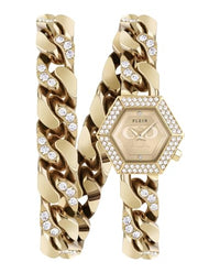 Thumbnail for Philipp Plein Damen Uhr Analog Quarz The Hexagon GROUMETTE PWWBA0523 Edelstahl im Sale