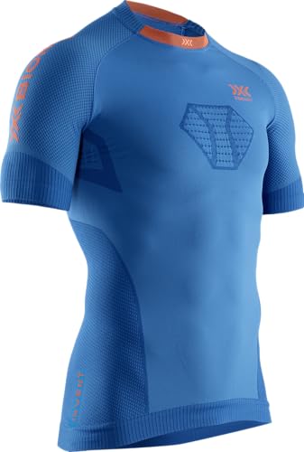 X-Bionic Herren Invent Run Speed, Short Sleeve Shirt, Teal Blue/kurkuma orange, im Sale