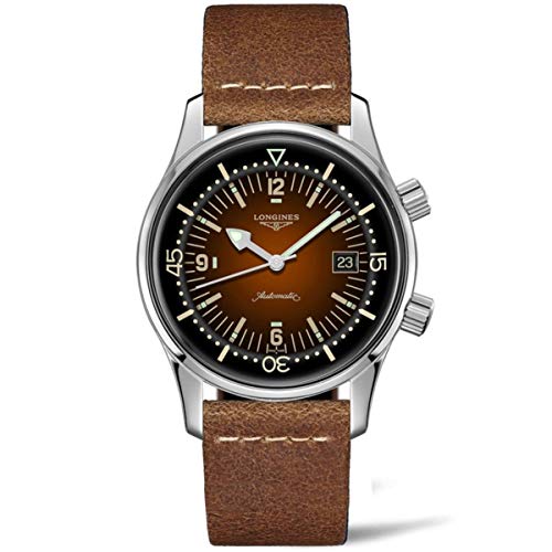 Longines orologio Heritage Legend Diver Tropical Watch 42mm marrone automatico acciaio L3.774.4.60.2 im Sale