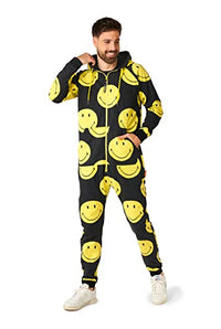 Thumbnail for OppoSuits Unisex-Einteiler - offizieller Pyjama und Loungewear in Smiley-Qualität - Schwarz und Gelb - mit 4 Taschen und Zwei-Wege-Reißverschlüssen - Size im Sale