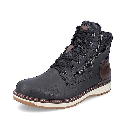 Rieker Herren Schnürstiefeletten 39440, Männer Stiefeletten, wasserabweisend, riekerTEX,uebergangsstiefel,Chukka Boots,schwarz (00),44 im Sale