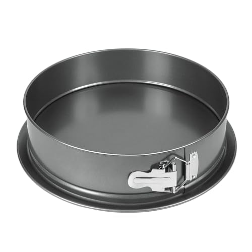 wenco Springform 26 cm Ø – Runde Kuchenform aus Antihaft-Stahl, Auslaufsicherer Rand, 7 cm Hoch, Perfekt für Kuchen, Torten & Quiches, Ergonomischer Edelstahlverschluss, Schwarz im Sale