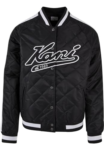 Karl Kani Herren KM231-040-2KK Varsity Padded Souvenir Jacket Light Black/White Black, im Sale