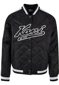 Thumbnail for Karl Kani Herren KM231-040-2KK Varsity Padded Souvenir Jacket Light Black/White Black, im Sale