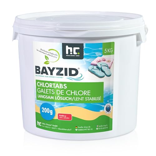 Höfer Chemie 1 x 5 kg Chlor Tabs langsam löslich 200g für Pool und Schwimmbad im Sale