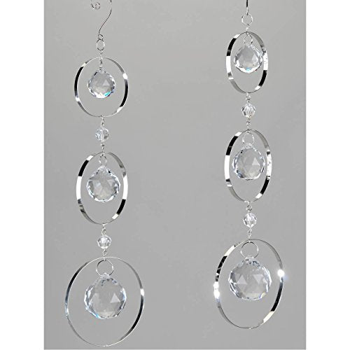 formano 2er Set Deko Hänger, Fensterdeko Balls Kugeln Silber L. 30cm Metall,für Hochzeit, im Sale