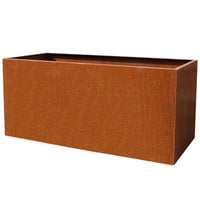 Thumbnail for VIVANNO Planter Plant Pot Planter Box Corten Steel Metal Square Maxi, Rust Brown (100x45x45 cm) on Sale