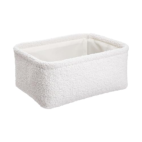 BUTLERS Storage Basket L27 x W20 x H12cm -Toddy- Basket White | Bathroom storage | Decoration &amp; organizer for the living room, children's room | Container for the office, kitchen, shelf on sale