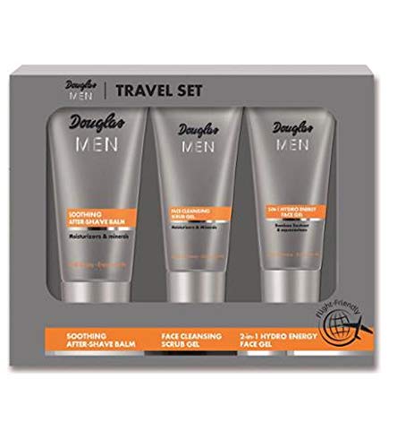 Douglas MEN 3er Herren Reiseset mit After Shave, Reinigungs-Gel und Face Gel Travel Size Gesichtspflege im Sale