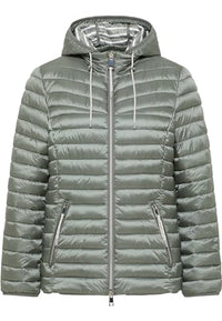 Thumbnail for BARBARA LEBEK Damen Steppjacke mit Kapuze Bayleaf Lorbeer - 42 im Sale