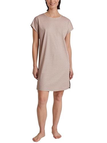 CALIDA Grounded Nights Kurzarm-Nachthemd Damen, Länge 90cm, aus 100% Baumwolle im Sale