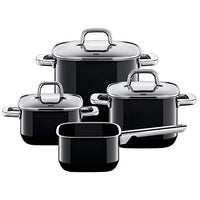 Thumbnail for Silit Quadro Black 4-piece induction cookware set, cooking pot set with glass lid, Silargan functional ceramic, nickel-free induction cookware set, black on sale