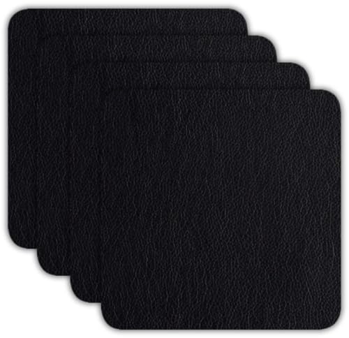 ASA 7835420 Untersetzer - Glasuntersetzer - schwarz - Kunstleder 10 x 10 cm im Sale