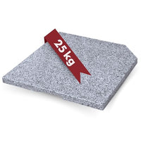 Thumbnail for Doppler 1x granite plate 25kg | Weight plate 50x50x4cm for parasols with a maximum diameter of 300cm | Weatherproof natural stone base with recessed grip | Parasol stand for cantilever parasols on sale