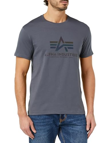 Alpha Industries Herren Basic T Rainbow Ref T-Shirt, White, im Sale