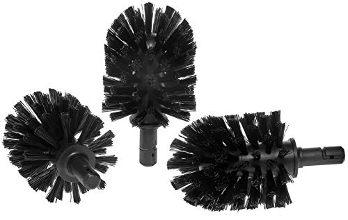 KEUCO Ersatz Toiletten-Bürstenkopf, austauschbar, im 3er Set lose, 12,7x6,7cm, schwarz, Original Hersteller, WC-Bürste Ersatzbürstenkopf im Sale