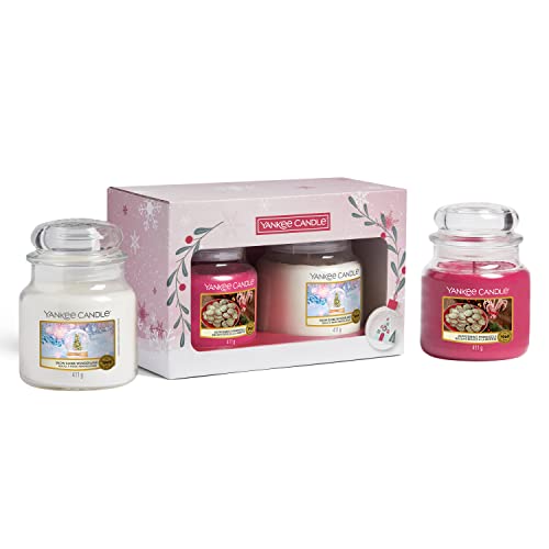 Yankee Candle Geschenkset | 2 mittelgroße Duftkerzen im Glas | Snow Globe Wonderland Kollektion im Sale