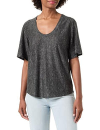 Thumbnail for Pinko Women's Trolls Jersey Linen with Flame Pattern T-Shirt, Z05_white-snow white, XX-Large on Sale