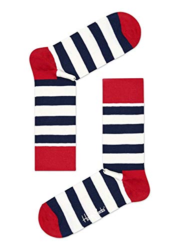 Happy Socks Unisex Stripe Socks, Multicolored (Multi Red 045), 36-40 EU on Sale