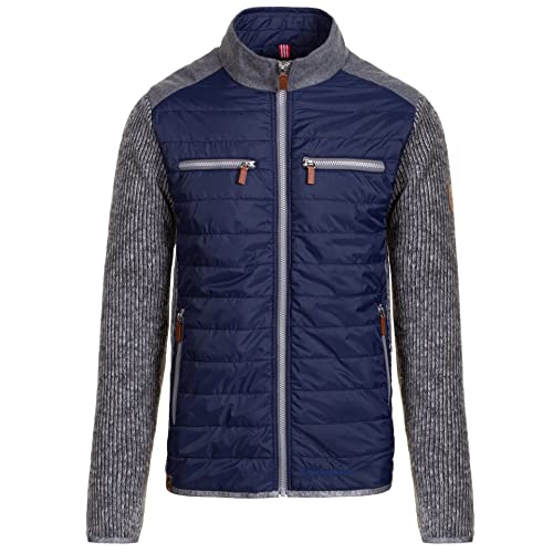 Almgwand Sternspitze Colorblock-Blau-Grau - Isolierende schicke Herren Hybridjacke, im Sale