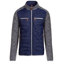 Thumbnail for Almgwand Sternspitze Colorblock-Blau-Grau - Isolierende schicke Herren Hybridjacke, im Sale